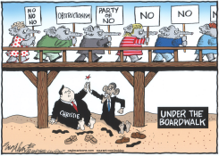 CHRISTIE AND OBAMA by Bob Englehart