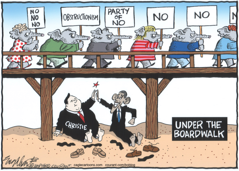 Christie And ObamaCOLOR