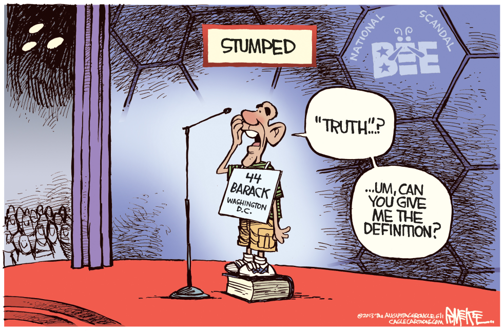  OBAMA STUMPED by Rick McKee