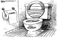 OBAMA TOILET by Rick McKee