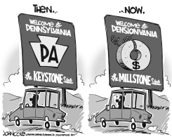 LOCAL PA  THE MILLSTONE STATE BW by John Cole
