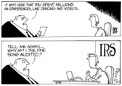 IRS AUDIT, B/W by Randy Bish
