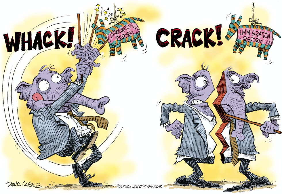  IMMIGRATION REFORM REPUBLICAN CRACK by Daryl Cagle