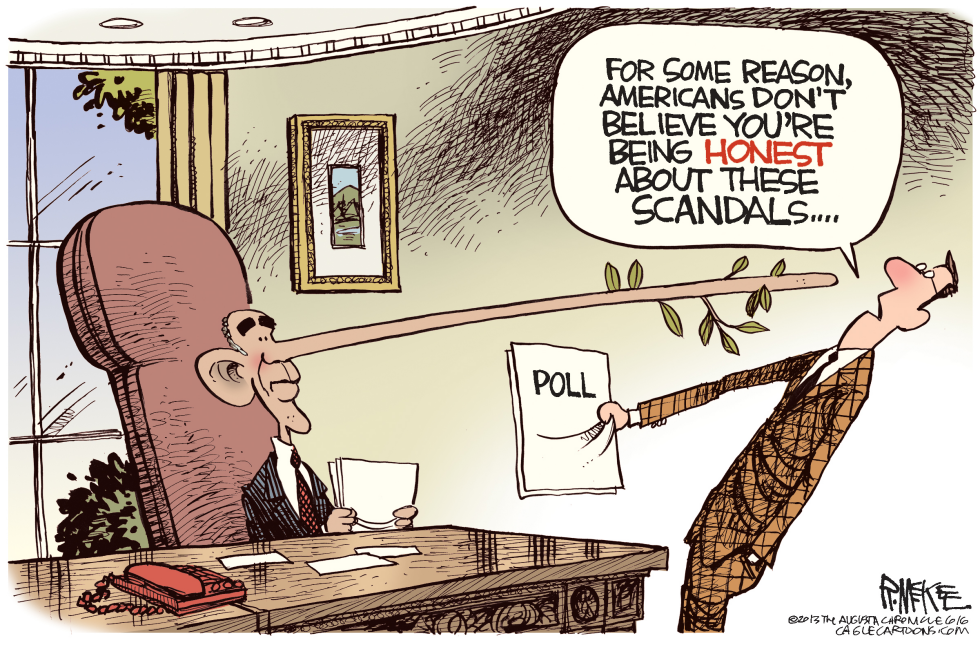  OBAMA DISHONESTY  by Rick McKee