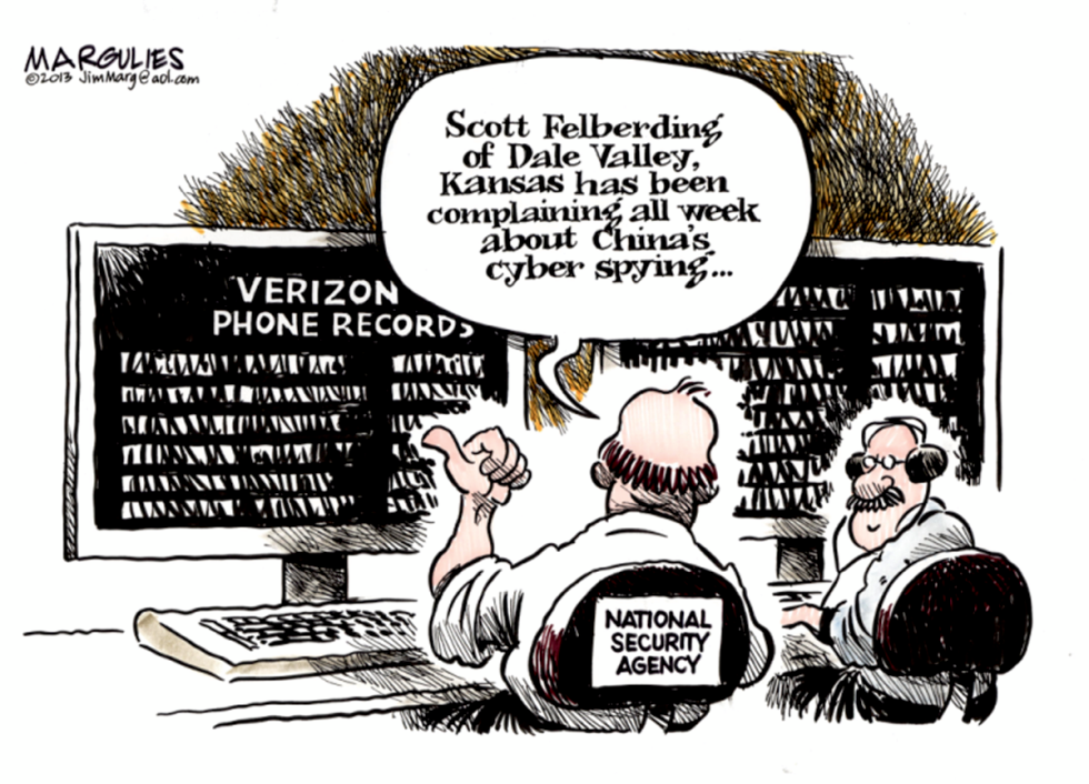 NSA phone snooping color