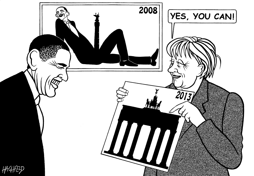 Obama, Merkel, 2008-2013