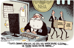 NSA SANTA  by Rick McKee