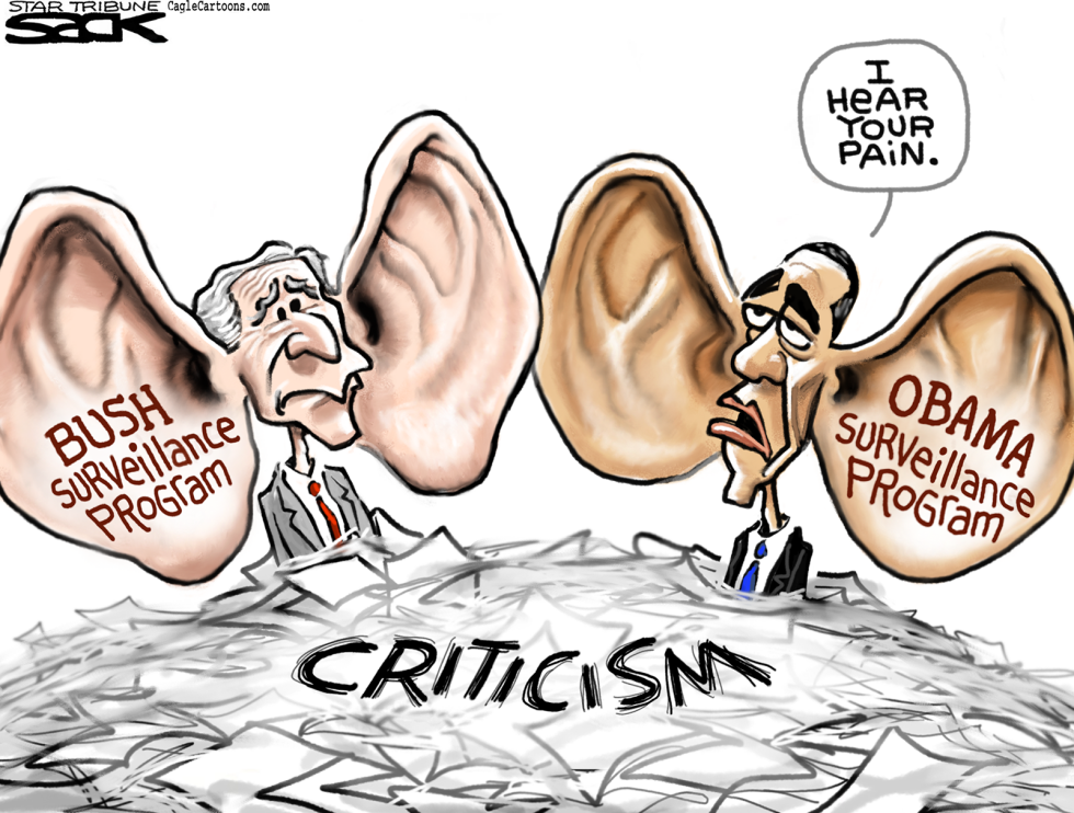  OBAMA'S LISTENING by Steve Sack