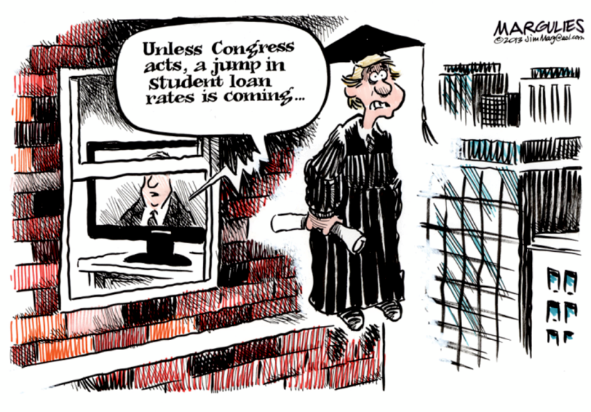 Student loan rates color
