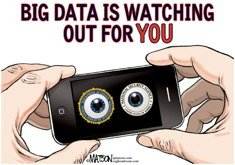 Being watched. Big data is watching you. Watching data.