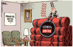 OBAMACARE WAITING ROOM  by Rick McKee