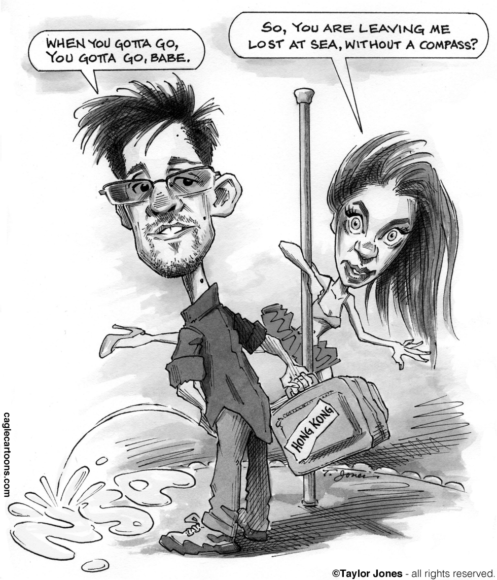 Edward Snowden and Lindsay Mills