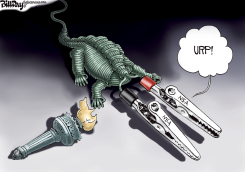 WIRE TAPPING GATOR by Bill Day