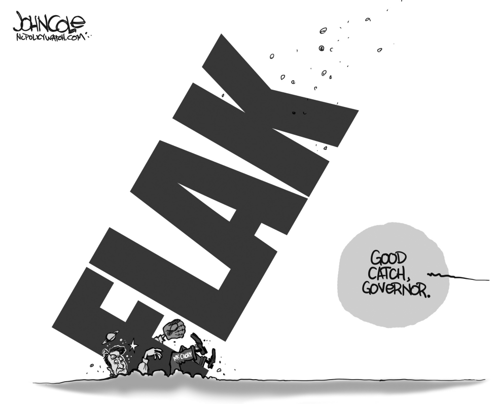 LOCAL NC -- McCrory plays catch BW