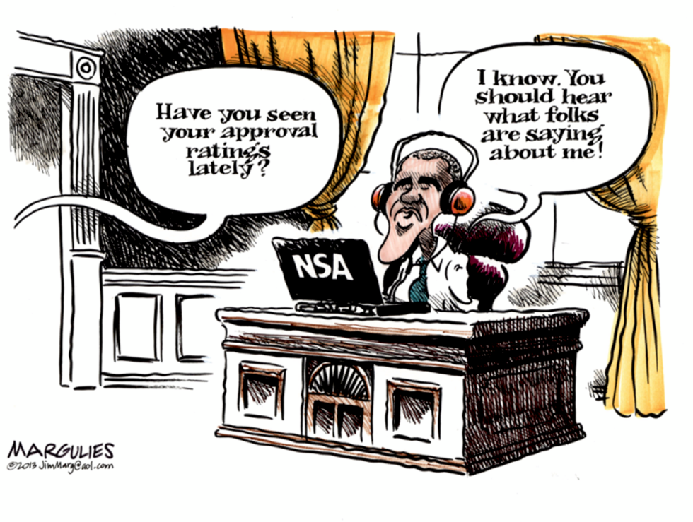 Obama polls and NSA snooping color