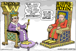 BUSH ADMONISHES PUTIN by Monte Wolverton