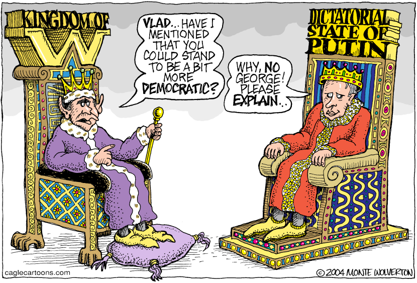 Bush Admonishes Putin COLOR