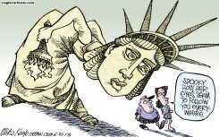 LADY LIBERTY  by Mike Keefe