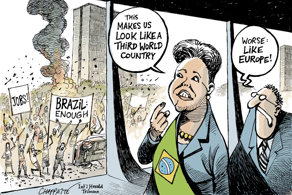 UNREST IN BRAZIL by Patrick Chappatte