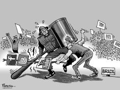 BRAZILIAN PROTEST by Paresh Nath