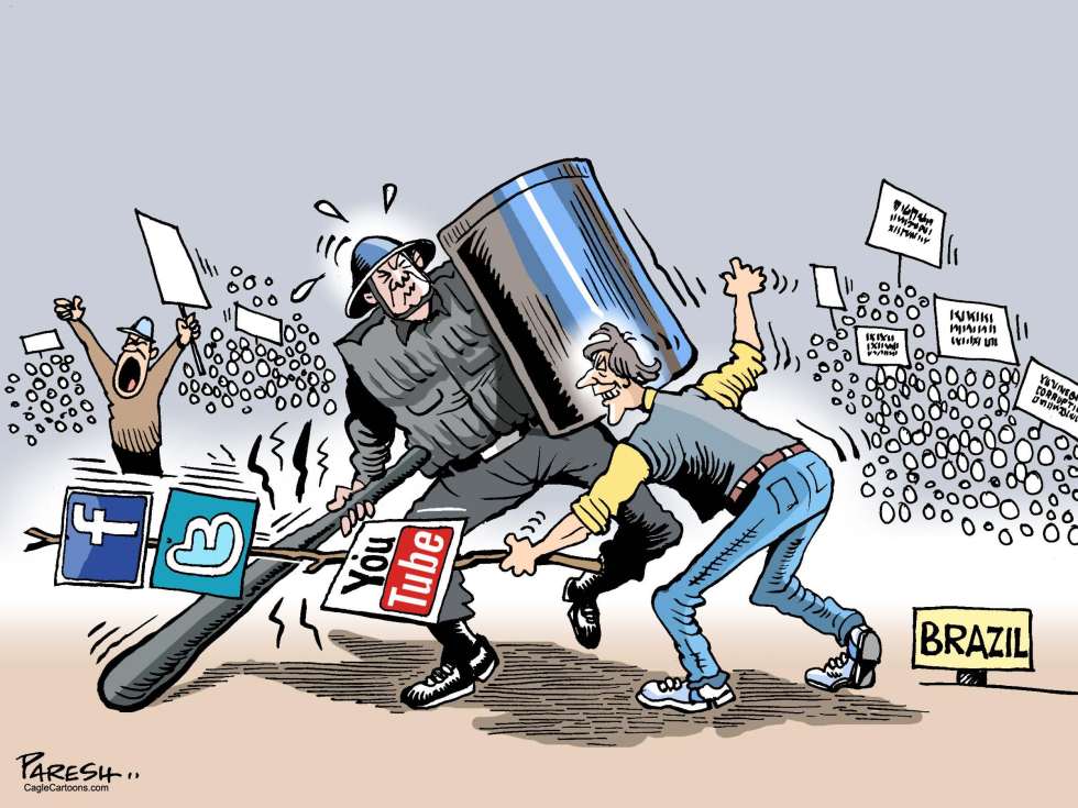 BRAZILIAN PROTEST  by Paresh Nath