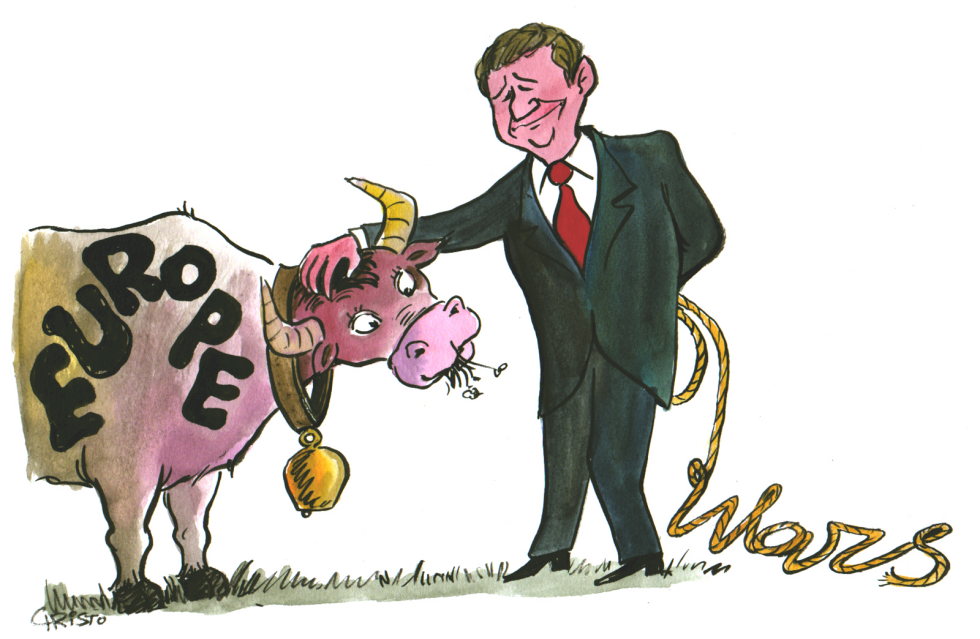Bush Ropes a Cow