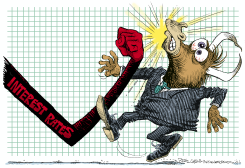 INTEREST RATES GO UP  by Daryl Cagle