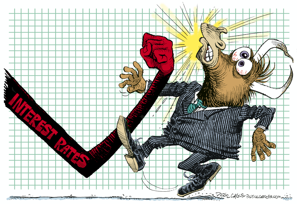  INTEREST RATES GO UP by Daryl Cagle