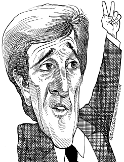 JOHN KERRY CARICATURE by Arcadio Esquivel
