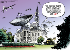 ERODING RIGHTS  by Nate Beeler