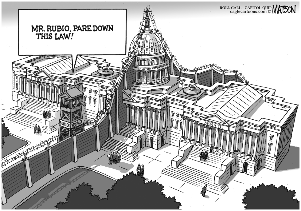 Border Fence Separates Senate Immigration Bill from House