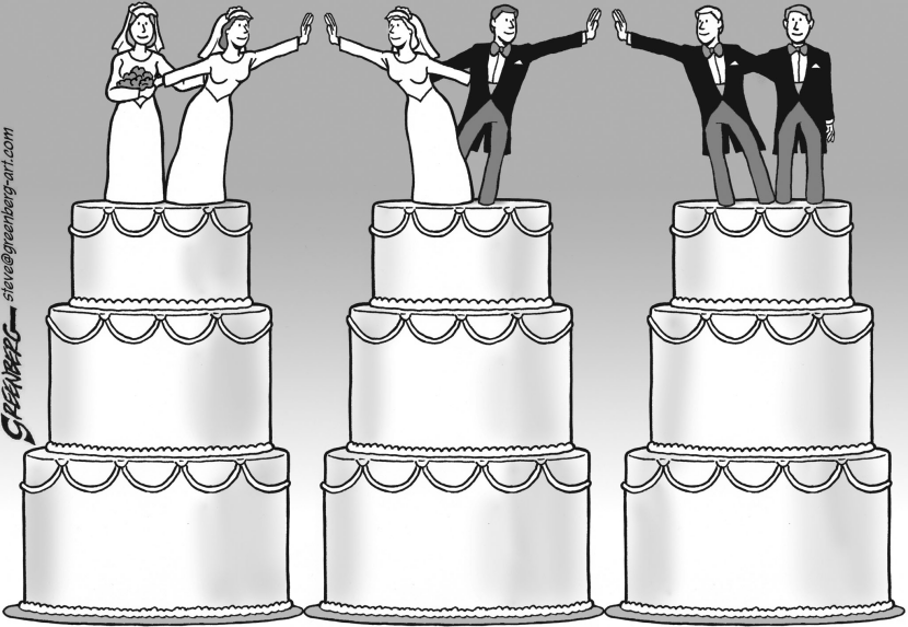 Gay marriage bw