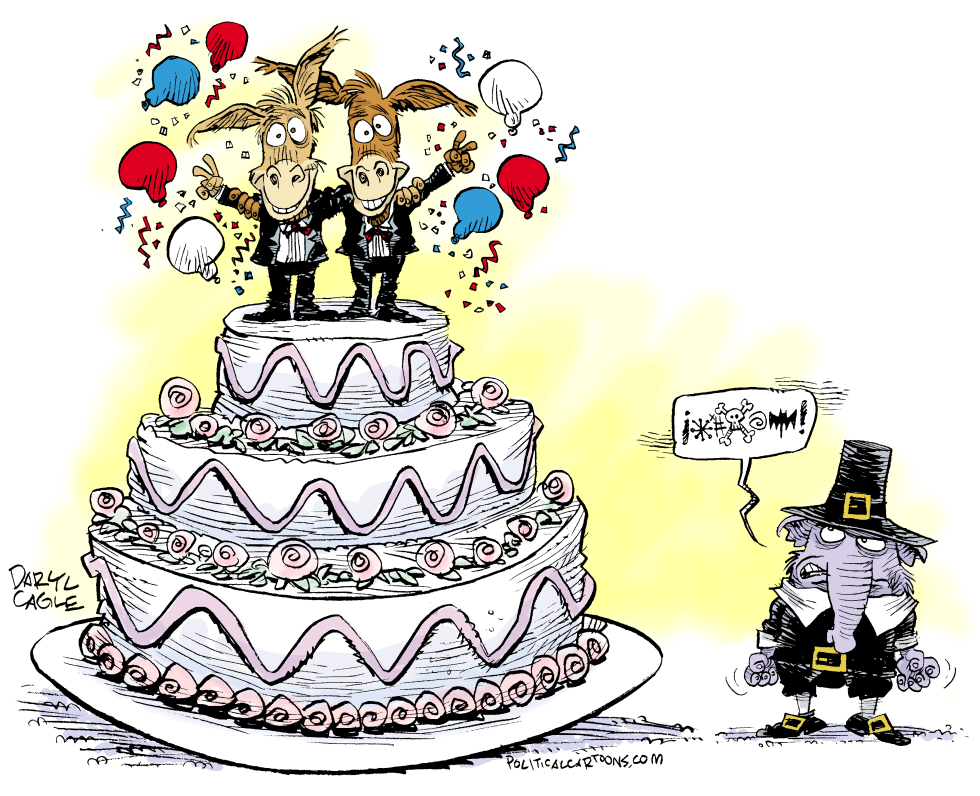  DEFENSA DEL MATRIMONIO Y EL MATRIMONIO GAY by Daryl Cagle