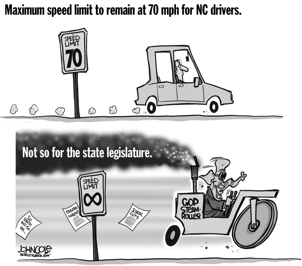 LOCAL NC -- GOP speed limits BW