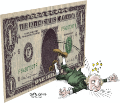 FALLING DOLLAR by Daryl Cagle