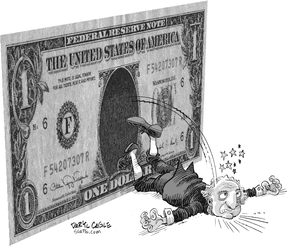  DóLAR CAYENDO by Daryl Cagle