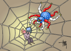 BIG SPIDER IS WATCHING YOU by Arend Van Dam