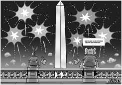 PARTISAN DIVIDE FIREWORKS DISPLAY by R.J. Matson