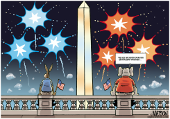 PARTISAN DIVIDE FIREWORKS DISPLAY by R.J. Matson