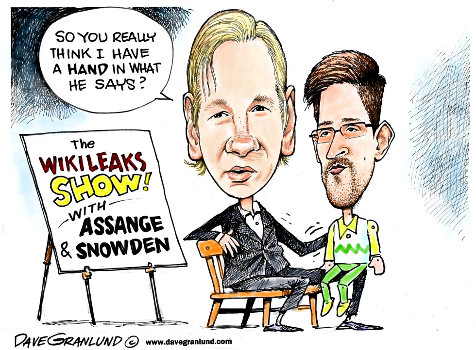  WIKILEAKS AND SNOWDEN by Dave Granlund