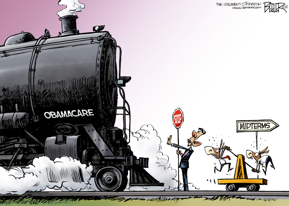 Obamacare Train COLOR