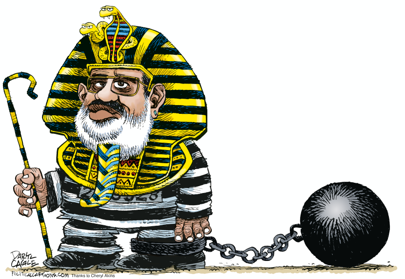 Pharoah Morsi in Jail COLOR