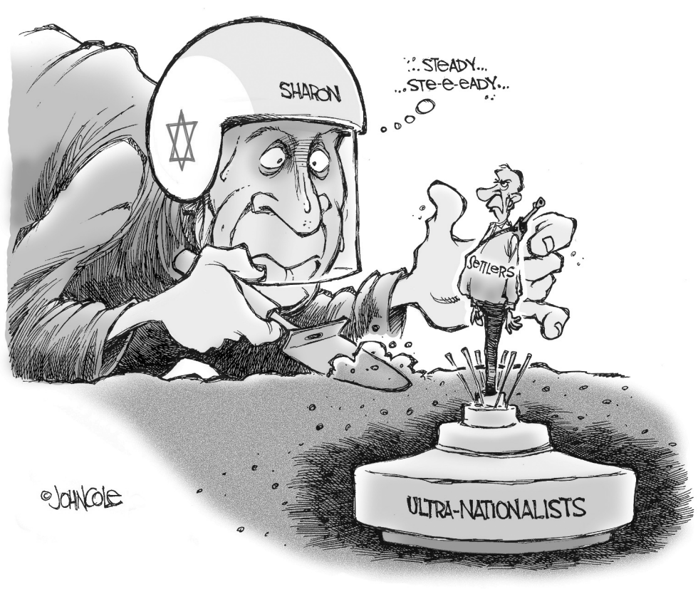 Sharons political landmine grayscale