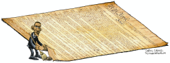 OBAMA AND THE CONSTITUTION  by Daryl Cagle