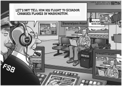 SURVEILLING SNOWDEN AT MOSCOW AIRPORT by R.J. Matson