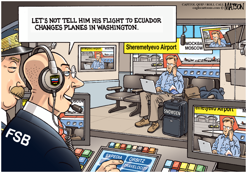 Surveilling Snowden at Moscow Airport-COLOR