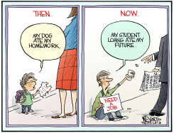 STUDENT LOANS BITE  by Christopher Weyant