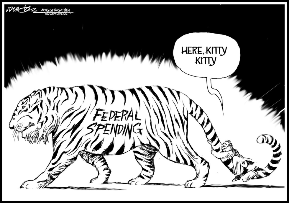 Bush grabs tiger tail
