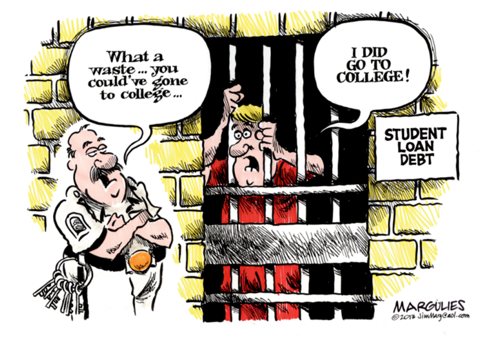 Student loan debt color