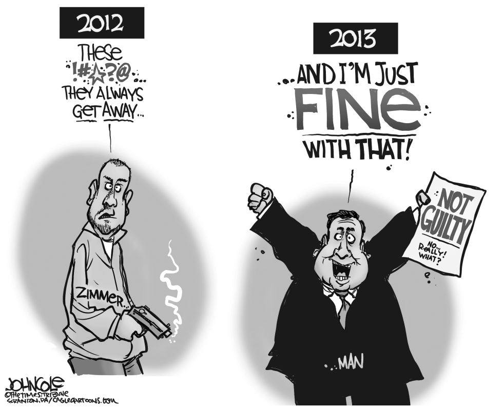 Zimmerman gets away BW